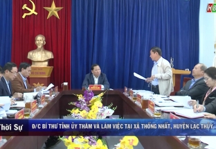 21/11: Đ/c Bí thư tỉnh ủy thăm và làm việc tại xã Thống Nhất, huyện Lạc Thủy