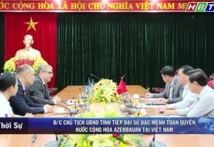 02/11: Đ/c Chủ tịch UBND tỉnh Hòa Bình tiếp đại sứ đặc mệnh toàn quyền nước cộng hòa Azerbaijan tại Việt Nam