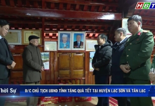 23/01: Đ/c Chủ tịch UBND tỉnh tặng quà tết tại huyện Lạc Sơn và Tân Lạc