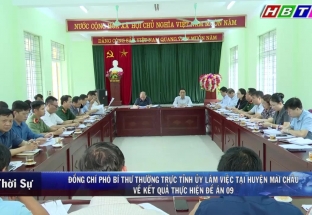 20/9: Đ/c Phó Bí thư TTTU Hòa Bình làm việc tại huyện Mai Châu về kết quả thực hiện đề án 09