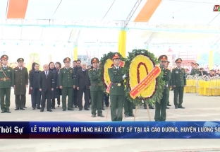 29/12: Lễ truy điệu và an táng hài cốt liệt sỹ tại xã Cao Dương, huyện Lương Sơn