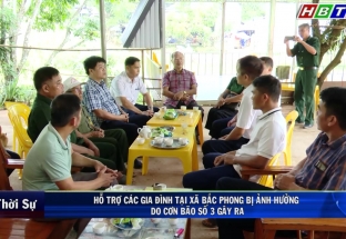 17/9: Hỗ trợ các gia đình tại xã Bắc Phong bị ảnh hưởng do cơn bão số 3 gây ra 