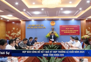 6/12: Họp báo công bố kết quả kỳ họp thường lệ cuối năm 2024 HĐND tỉnh Hoà Bình khoá XVII