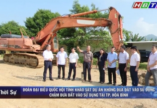 05/10: Đoàn ĐBQH tỉnh Hòa Bình khảo sát dự án không đưa đất vào sử dụng, chậm đưa đất vào sử dụng tại thành phố Hòa Bình