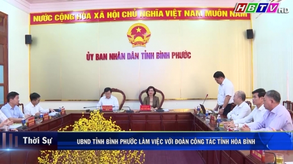 UBND tỉnh Bình Phước làm việc với Đoàn công tác tỉnh Hòa Bình 