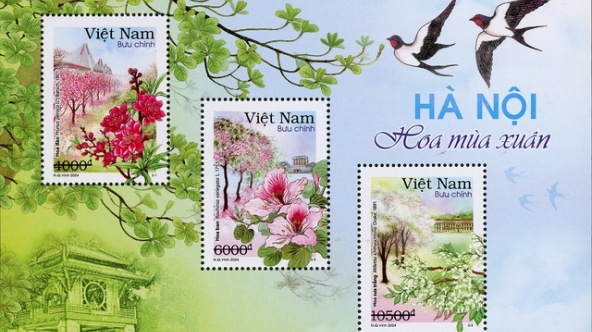 Giới thiệu bộ tem “Hà Nội 12 mùa hoa”
