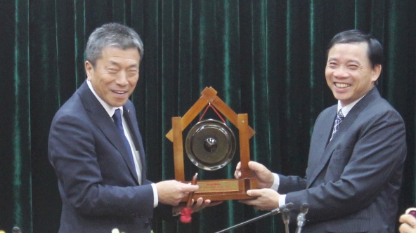 Đoàn công tác thành phố Inchinoseki, tỉnh Iwate, Nhật Bản chào xã giao Chủ tịch UBND tỉnh