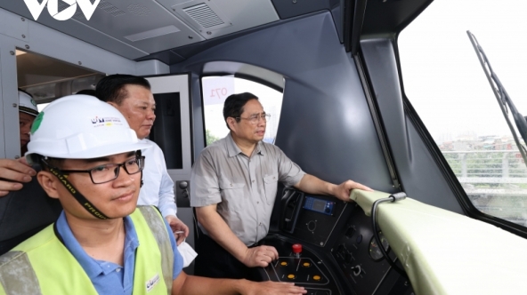 Thủ tướng kiểm tra dự án đường sắt đô thị thí điểm đoạn Nhổn - Ga Hà Nội